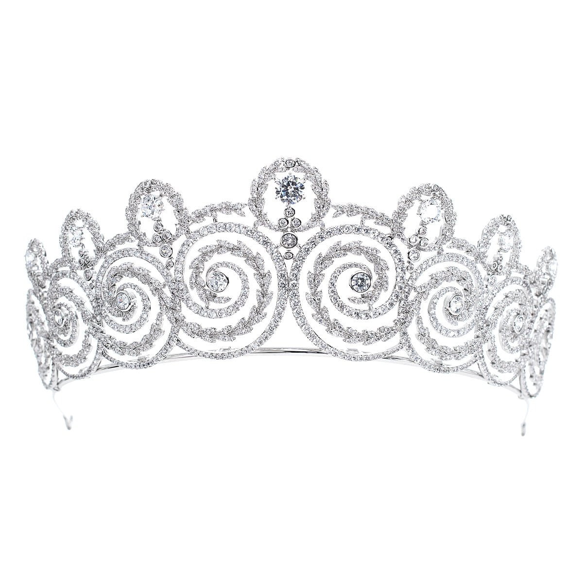The Khedive of Egypt Tiara,Cubic Zirconia Wedding Bridal Royal Replica