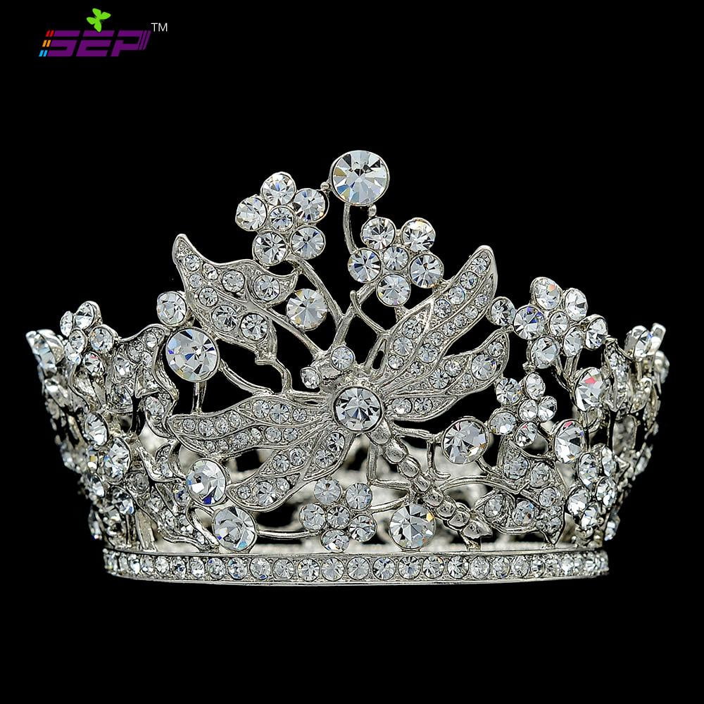 Cubic crystals wedding  bridal royal tiara diadem crown SHA8712 - sepbridals