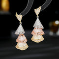 Cubic Zirconia Earring For Wedding Dangler For Prom Dangler Jewelry For Women Lyhr02526 - Gold