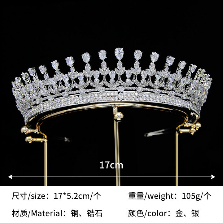 ファッションジルコニアウェディングティアラ、花嫁用レディース