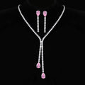 Design Simple 3a Zircon Drop Shape Women High Quality Party Wedding Jewelry - CN10482 - Pink