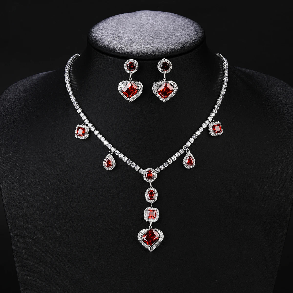 Domed Heart Necklace & Earrings Set | Two-tone | Pandora US