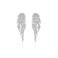 Long Cubic Zircon Leaves Earrings Drop Crystals Earring For Bride Women Girl Birthday Party Jewelry - CE11900