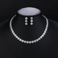 Bridal Cz Crystal Necklace And Earring Set Suitable For Wedding Dinner Girlfriend Free Shipping - CN10269