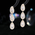 Drop Cubic Zircionia Dangle Earring For Girls Pearls Dangler Jewelry For Women Promt Accessories Jewelry - LYX244 - Gold