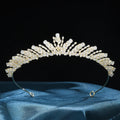 Japan And South Korea's New Zircon Crown Fashion Joker Gold And Silver Princess Crown Wedding Party Headdress 267222 - Gold