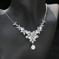 Cubic Zirconia Bride Wedding Necklace Earring Set Top Quality Jsgsxl705433049
