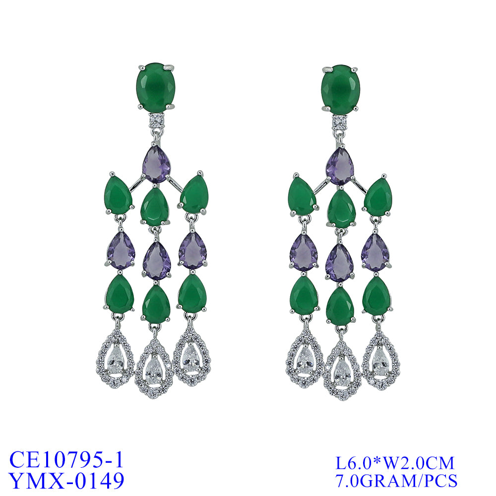 Cubic Zirconia  Earring Women Dangle Earrings CE10795 - sepbridals