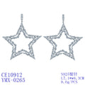 Charming Cubic Zirconia Cz Dangle Water Drop Earrings - CE10912 - SIL