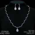 Cubic Zirconia Bride Wedding Necklace Earring Set Top Quality - CN10026