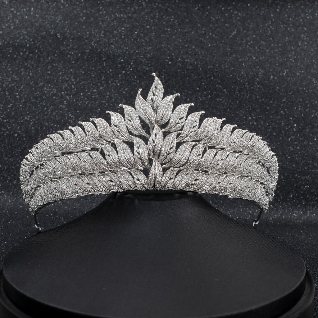 Cubic Zirconia Wedding Bridal Tiara Diadem Hair Jewelry CH10265 - sepbridals