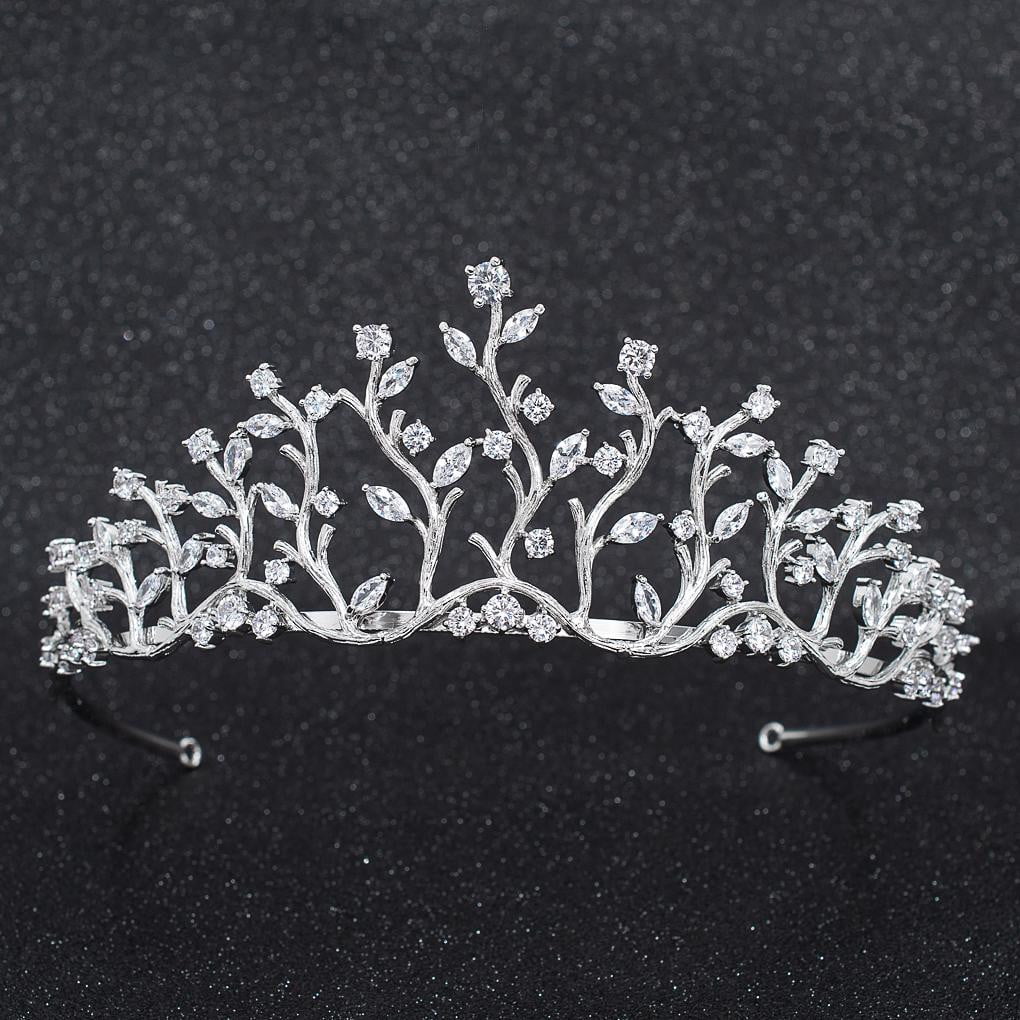 Cubic Zirconia Wedding Bridal Tiara Diadem Hair Jewelry CH10281 - sepbridals