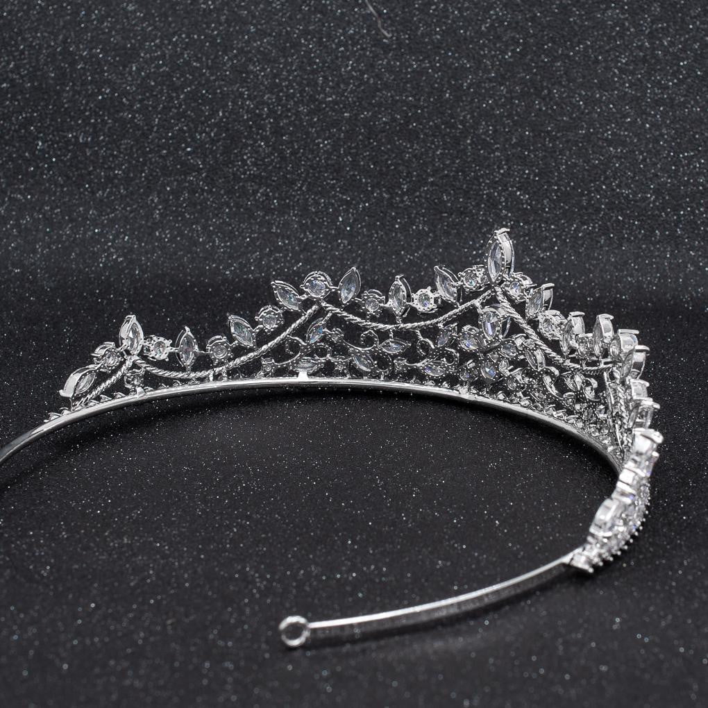Cubic Zirconia Wedding Bridal Tiara Diadem Hair Jewelry CH10269 - sepbridals