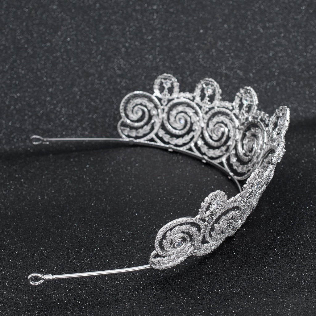 Cubic Zirconia Wedding Bridal Tiara Diadem Hair Jewelry CH10294 - sepbridals