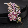 Bijoux de mariée en zircone cubique en cristal rose à la mode 32977218637