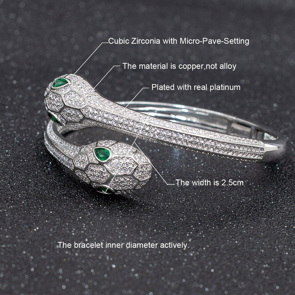 5A CZ Cubic Zircon Bracelet Bangle Cuff with Copper   A10106 - sepbridals
