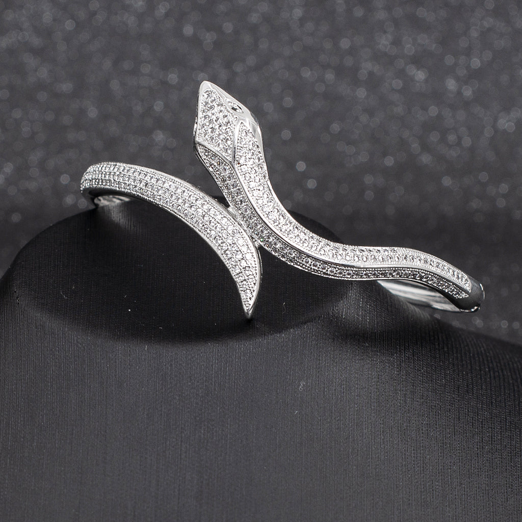 CZ Cubic Zircon Snake Bracelet Bangle Cuff with Copper A10056 - sepbridals