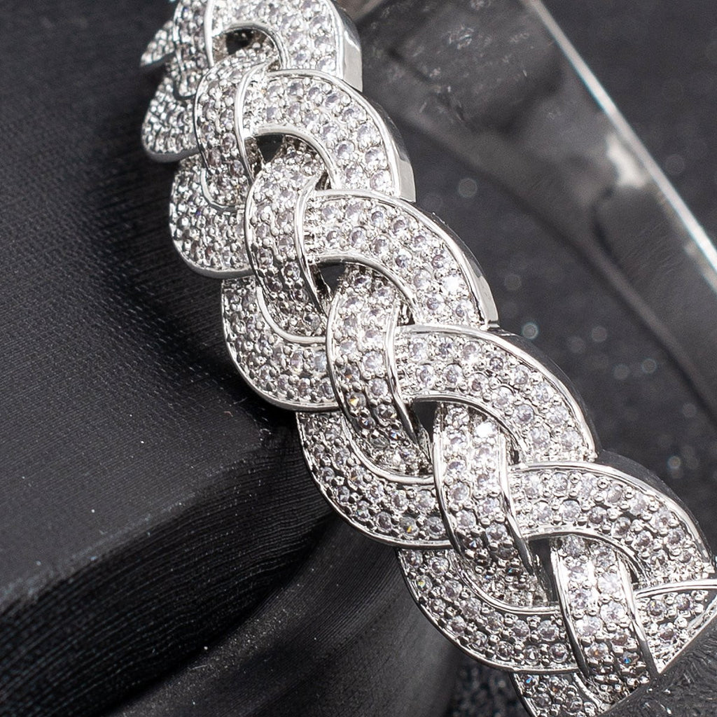 Cubic Zircon Weave Bracelet Bangle A10072 - sepbridals