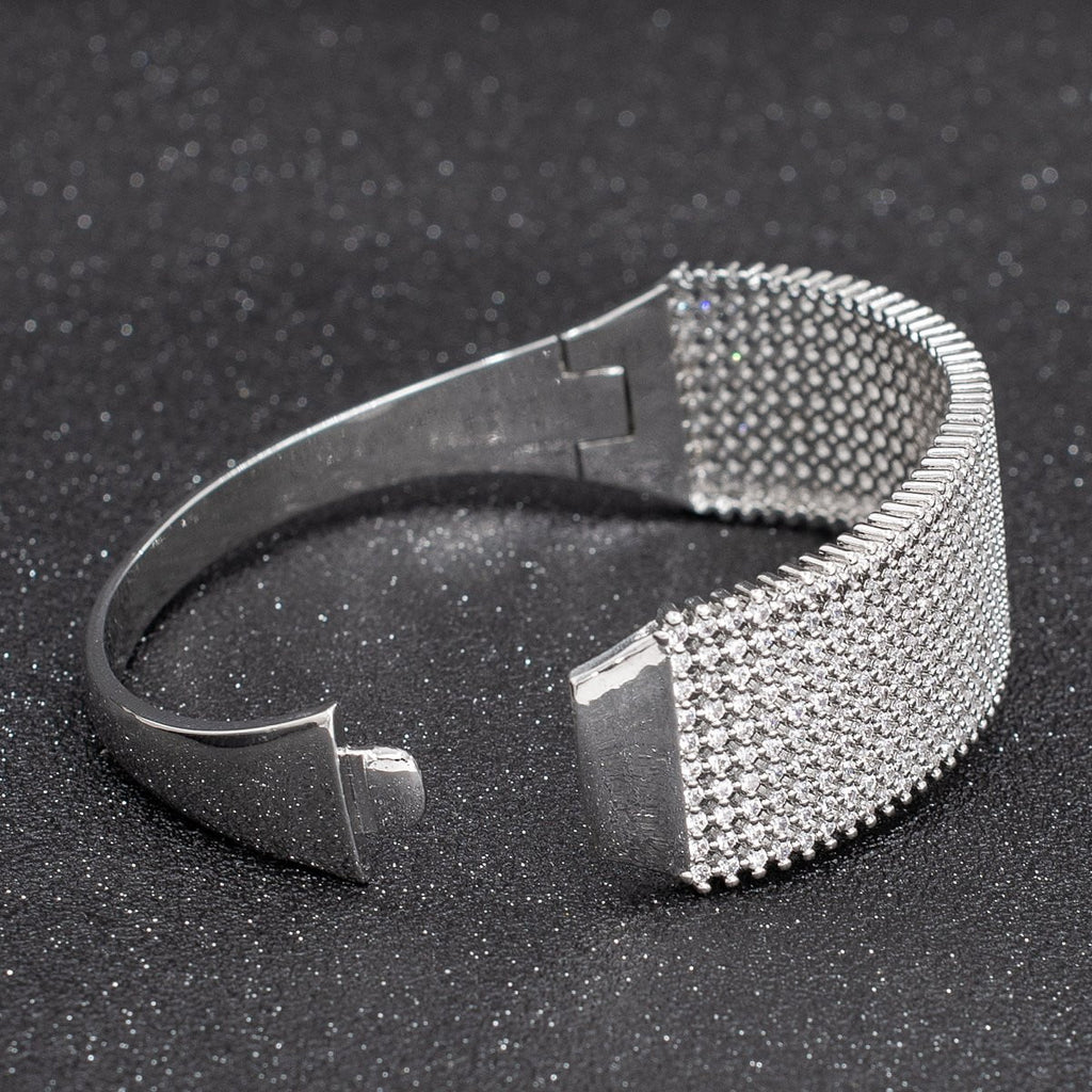 5A CZ Cubic Zircon Bracelet Bangle Cuff with Copper  A10094 - sepbridals
