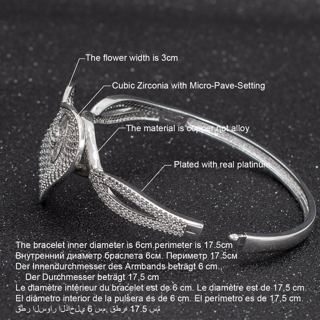 5A CZ Cubic Zircon Love Heart Bracelet Bangle  B147A10092 - sepbridals