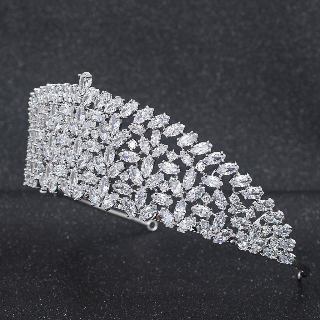 Classic Design Cubic Zirconia Wedding Bridal Tiara Diadem CH10299 - sepbridals
