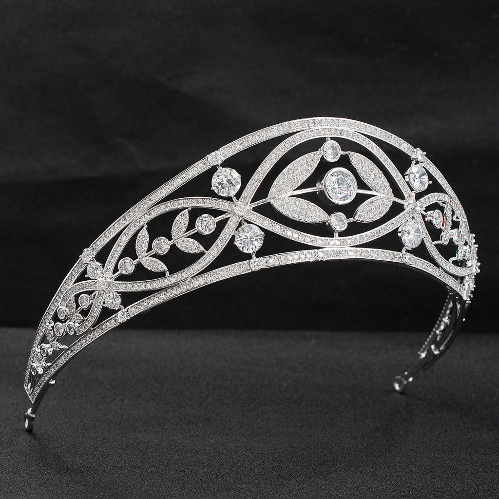 Cubic zircon wedding  bridal royal tiara diadem crown CH10332 - sepbridals