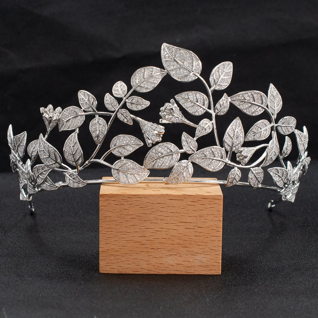 Cubic zircon wedding  bridal royal tiara diadem crown  CH10331 - sepbridals