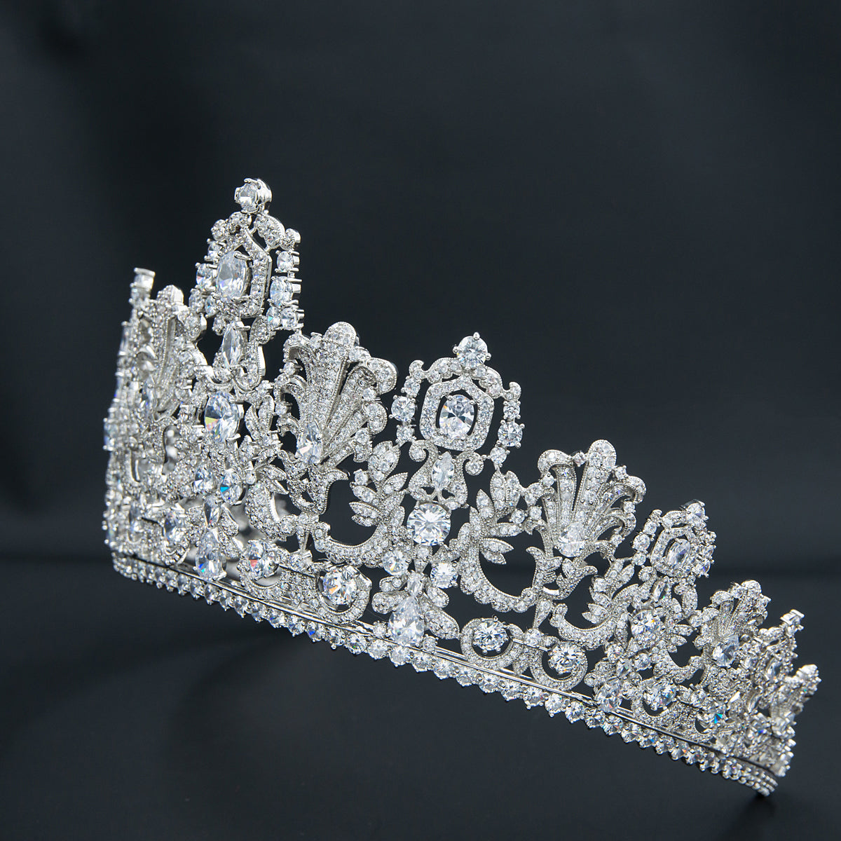 8.5CM Zirconia Luxembourg Replica Tiara for Wedding,Crystal Princess Tiaras  HG026M