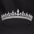 Klassisches Design, Zirkonia, Hochzeit, Braut-Tiara, Krone CH10342