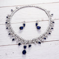 Necklace & Earring Set for Bridal - Bridal Wedding Jewelry Set - CN10160 - Blue