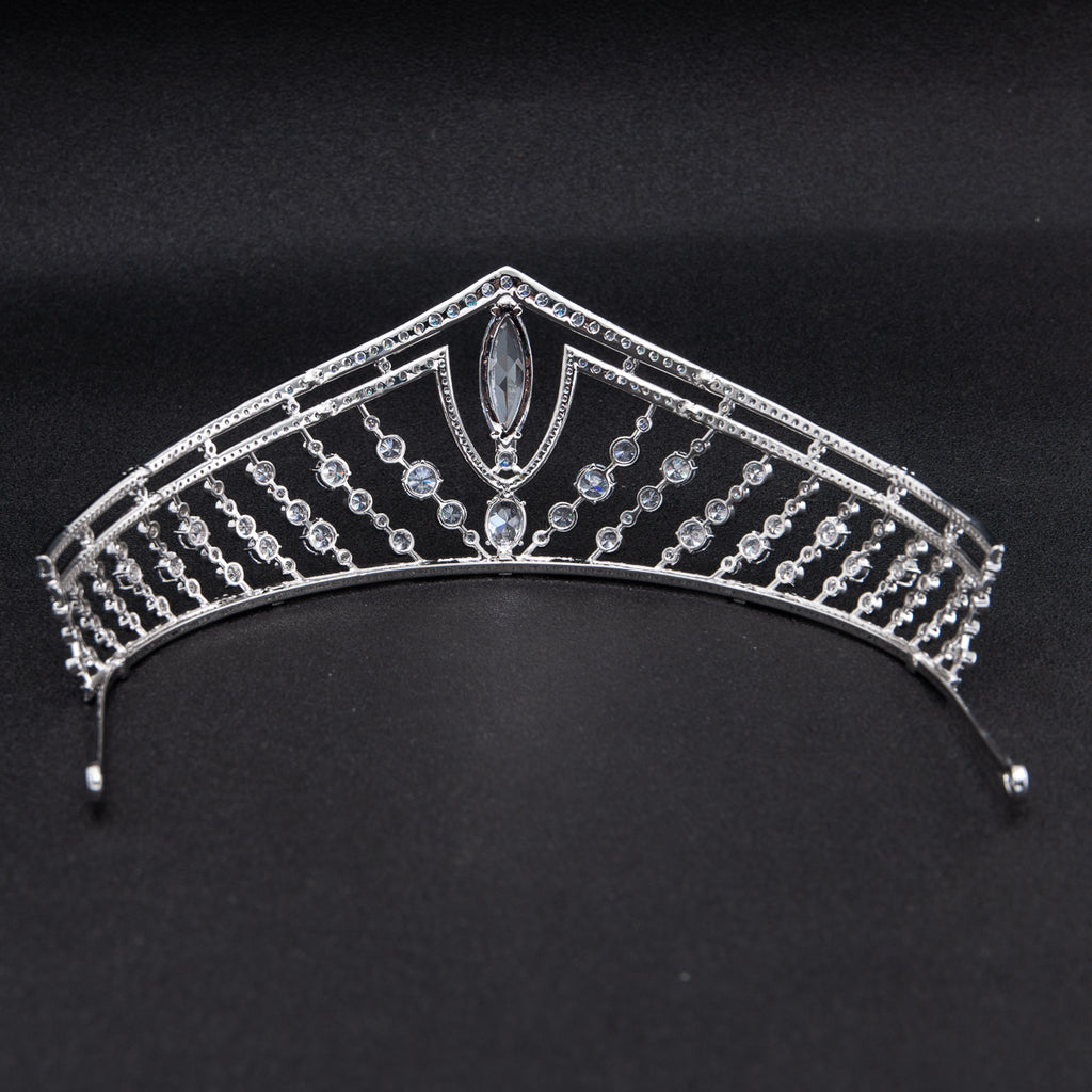 Cubic zircon wedding  bridal royal tiara diadem crown CH10221 - sepbridals