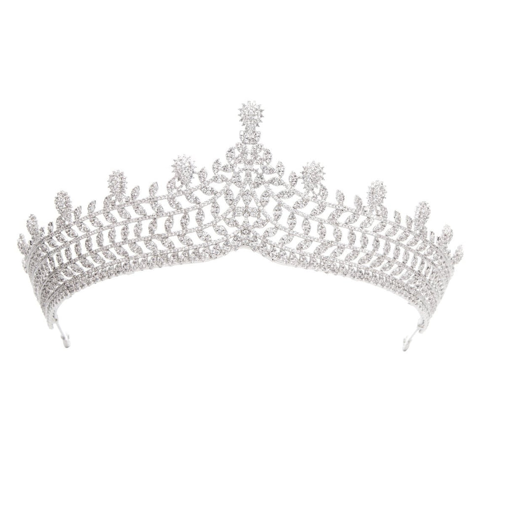 Cubic zirconia wedding bridal tiara diadem hair jewelry A90043 - sepbridals
