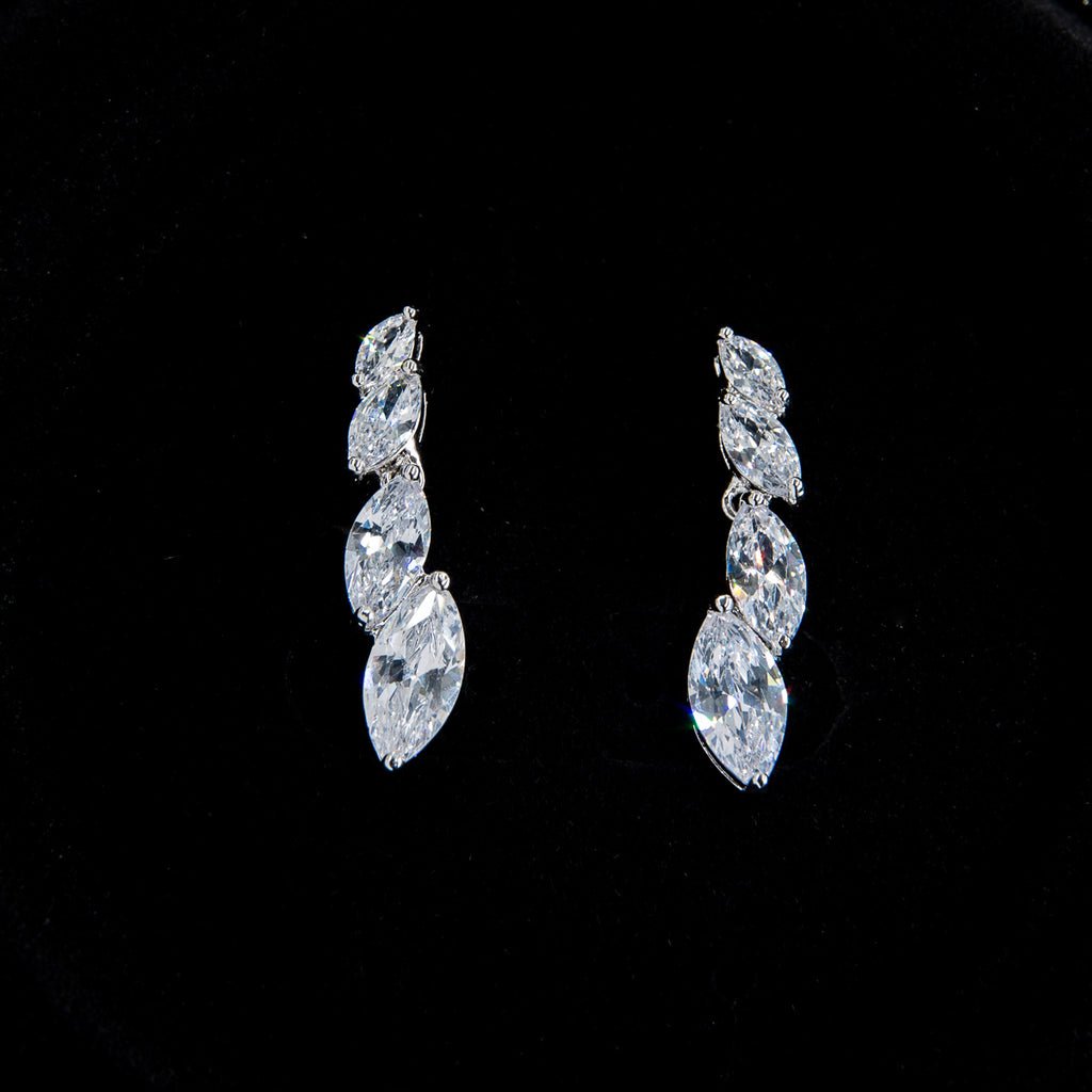 Cubic zirconia bride wedding necklace earring set top quality  CN10135 - sepbridals