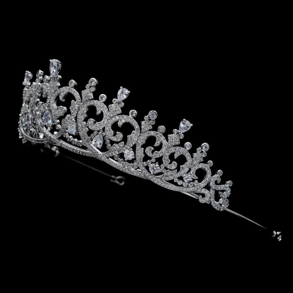 Cubic zircon wedding bridal tiara diadem hair jewelry S16417 - sepbridals