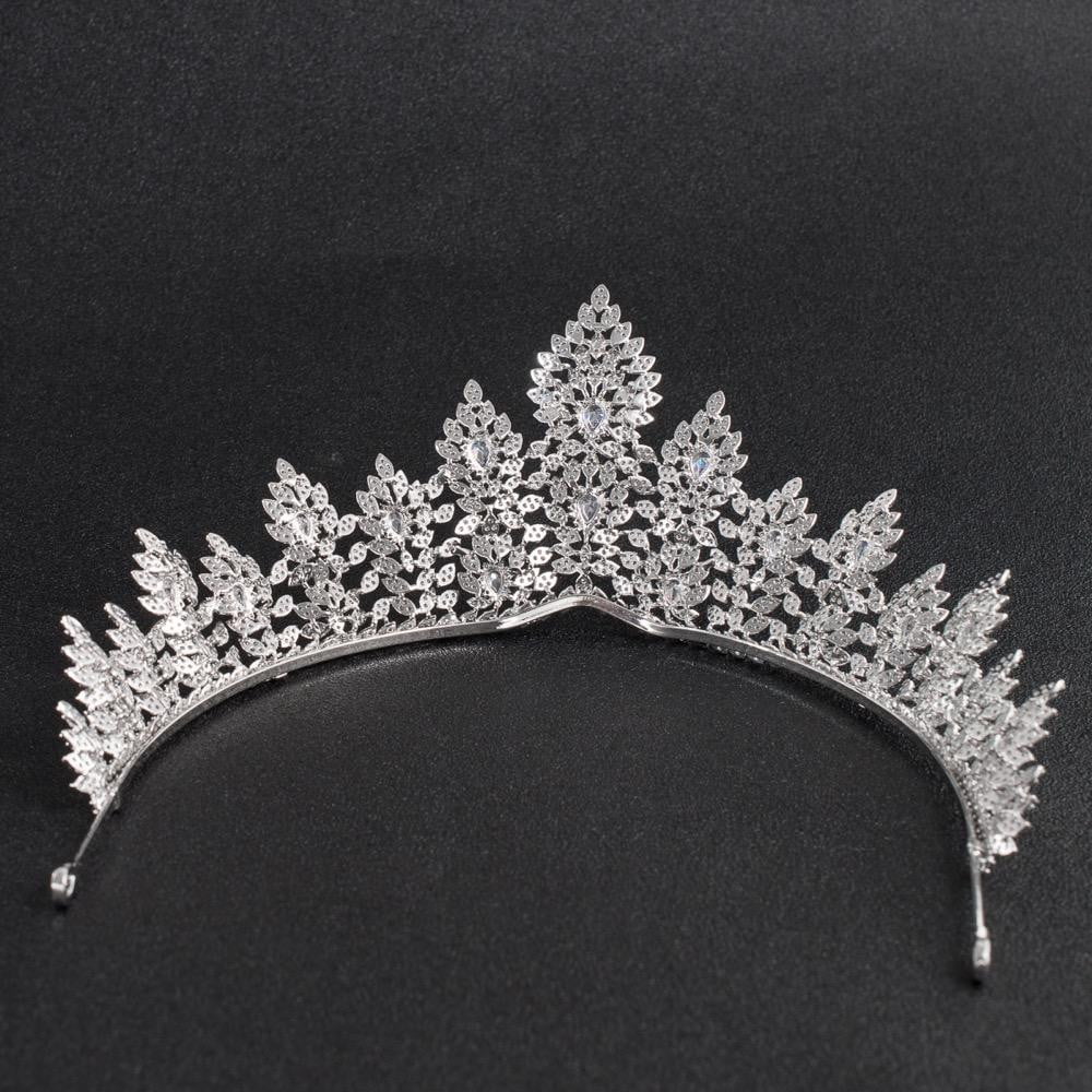 Cubic zirconia wedding  bridal royal tiara diadem hair accessories CH10135 - sepbridals