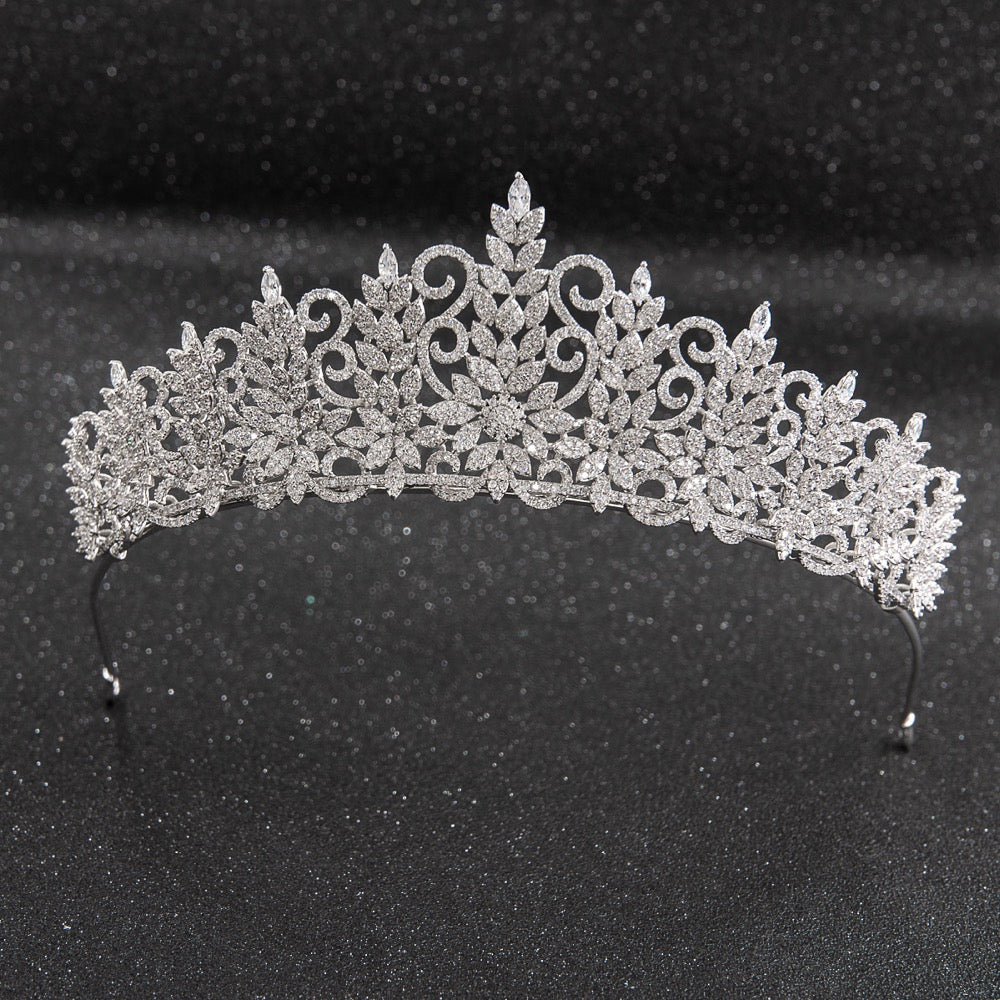 Cubic zircon wedding  bridal royal tiara diadem crown CH10241 - sepbridals
