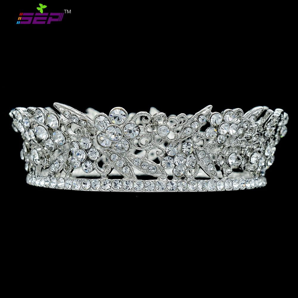 Cubic crystals wedding  bridal royal tiara diadem crown JHA3205B - sepbridals