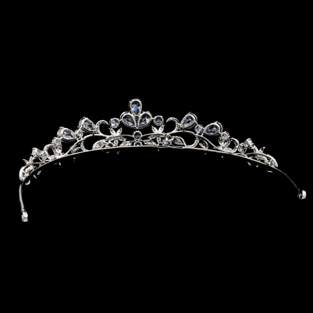 Cubic zircon wedding  bridal royal tiara diadem crown HG0063 - sepbridals