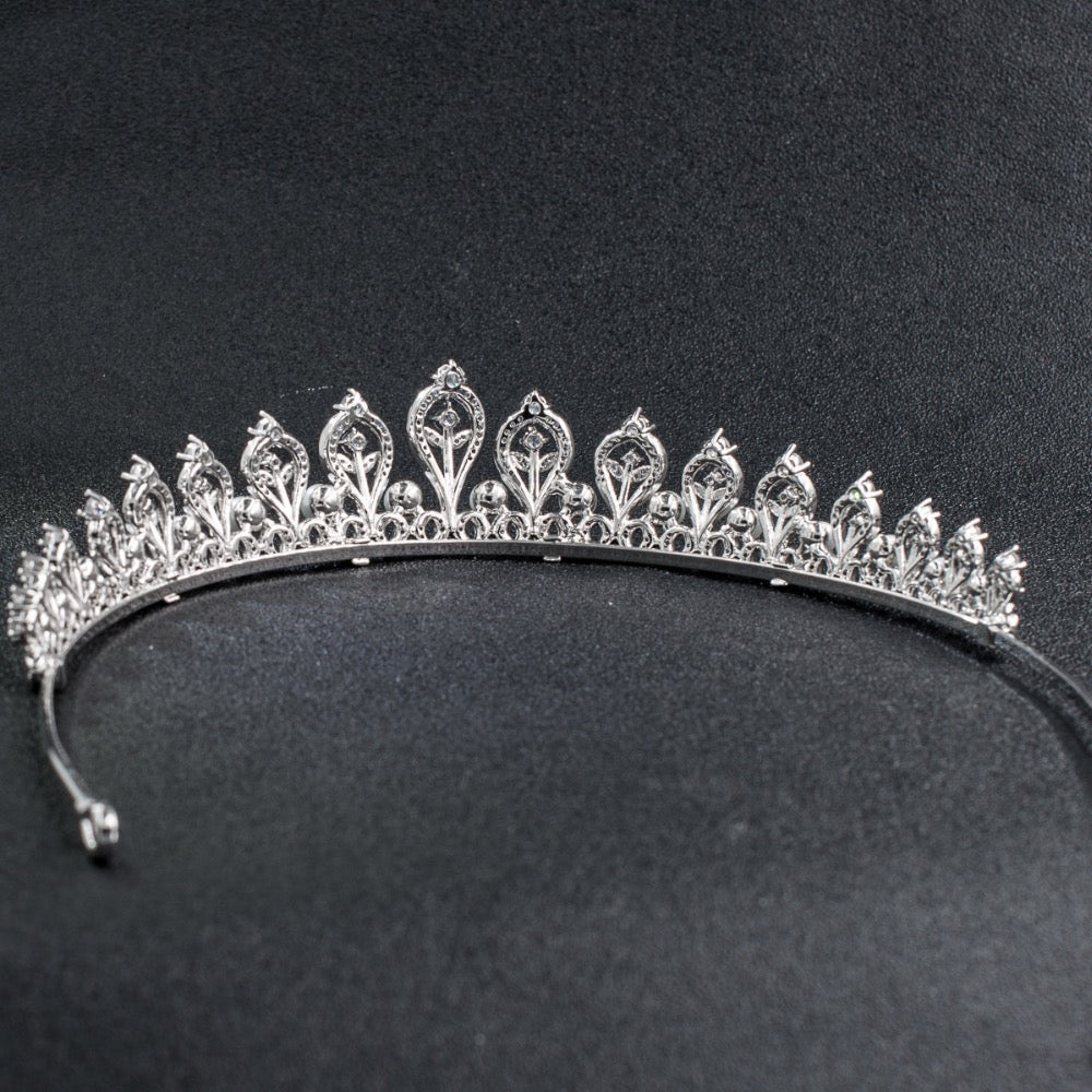 Cubic zircon wedding  bridal royal tiara diadem crown CH10109 - sepbridals