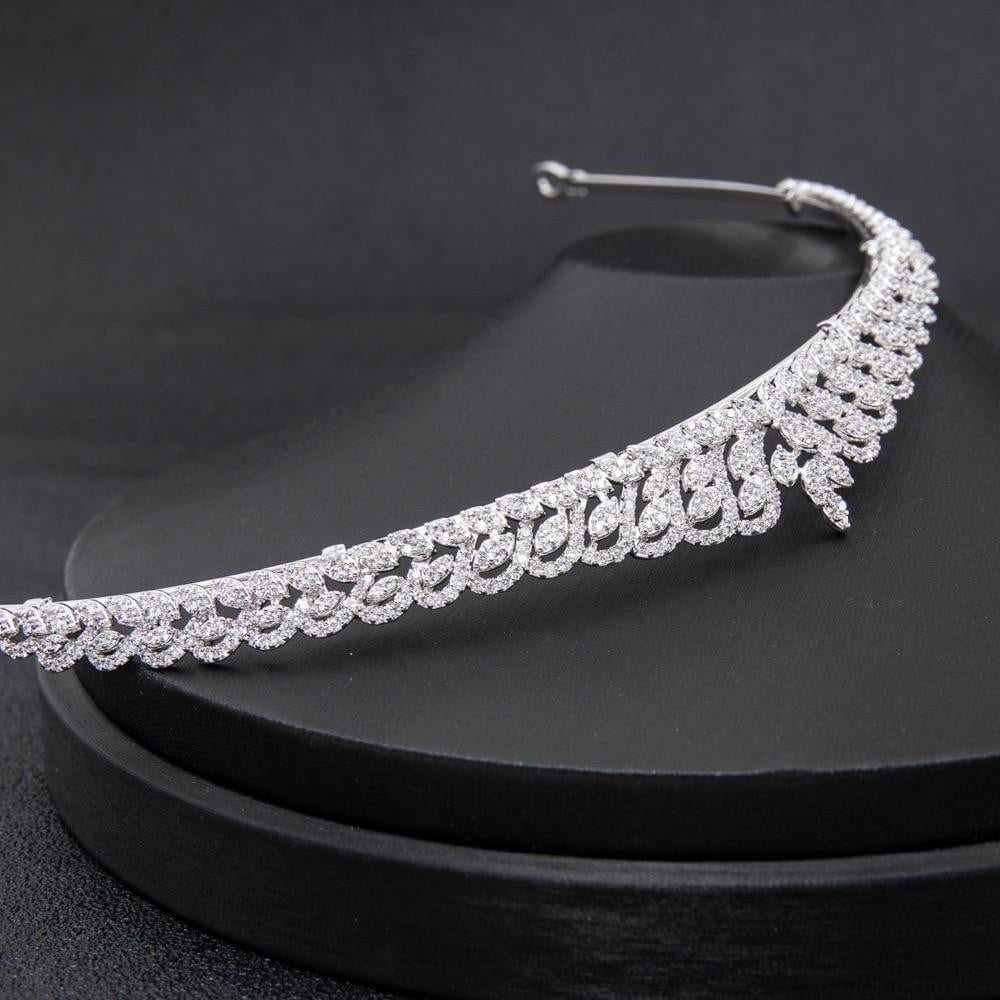 Cubic zircon wedding bridal tiara diadem hair jewelry CH10219 - sepbridals