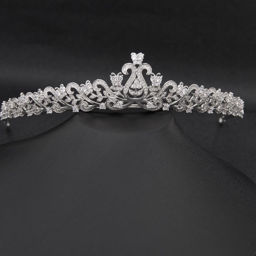 Cubic zircon wedding bridal tiara diadem hair jewelry CH10047 - sepbridals