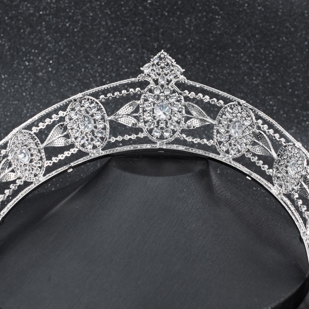 Cubic zircon wedding  bridal royal tiara diadem crown CH10258 - sepbridals