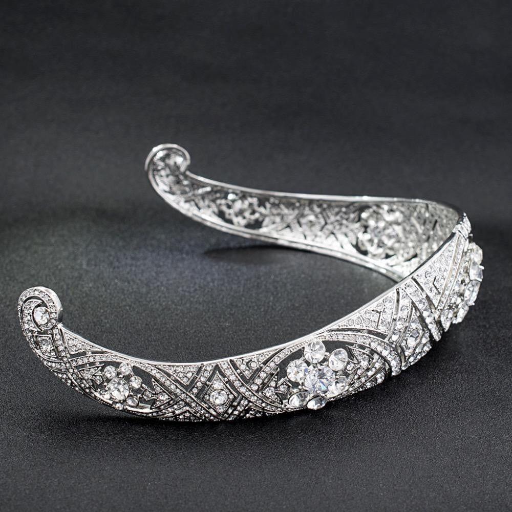 Cubic crystals wedding  bridal royal tiara diadem crown HG078 - sepbridals