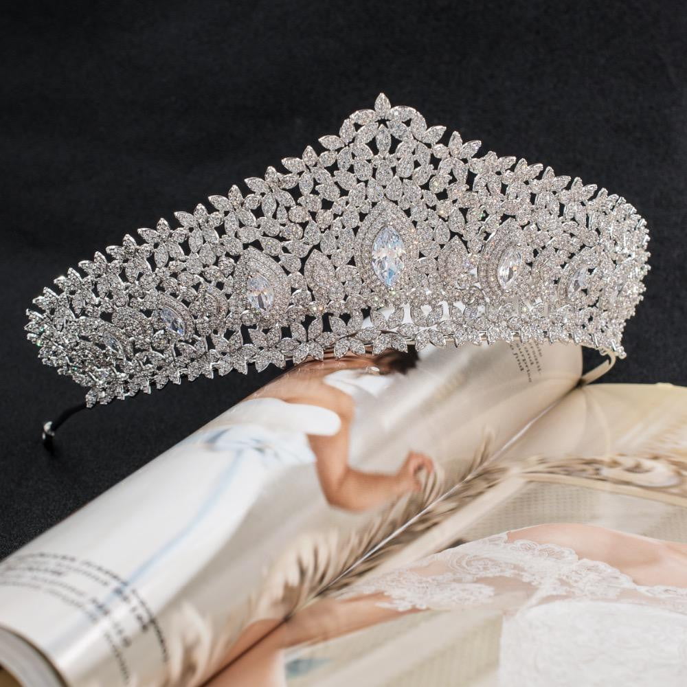 Cubic zircon wedding bridal tiara diadem hair jewelry CH10126 - sepbridals