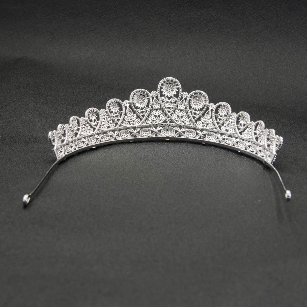 Cubic zircon wedding bridal tiara diadem hair jewelry S00037T1 - sepbridals
