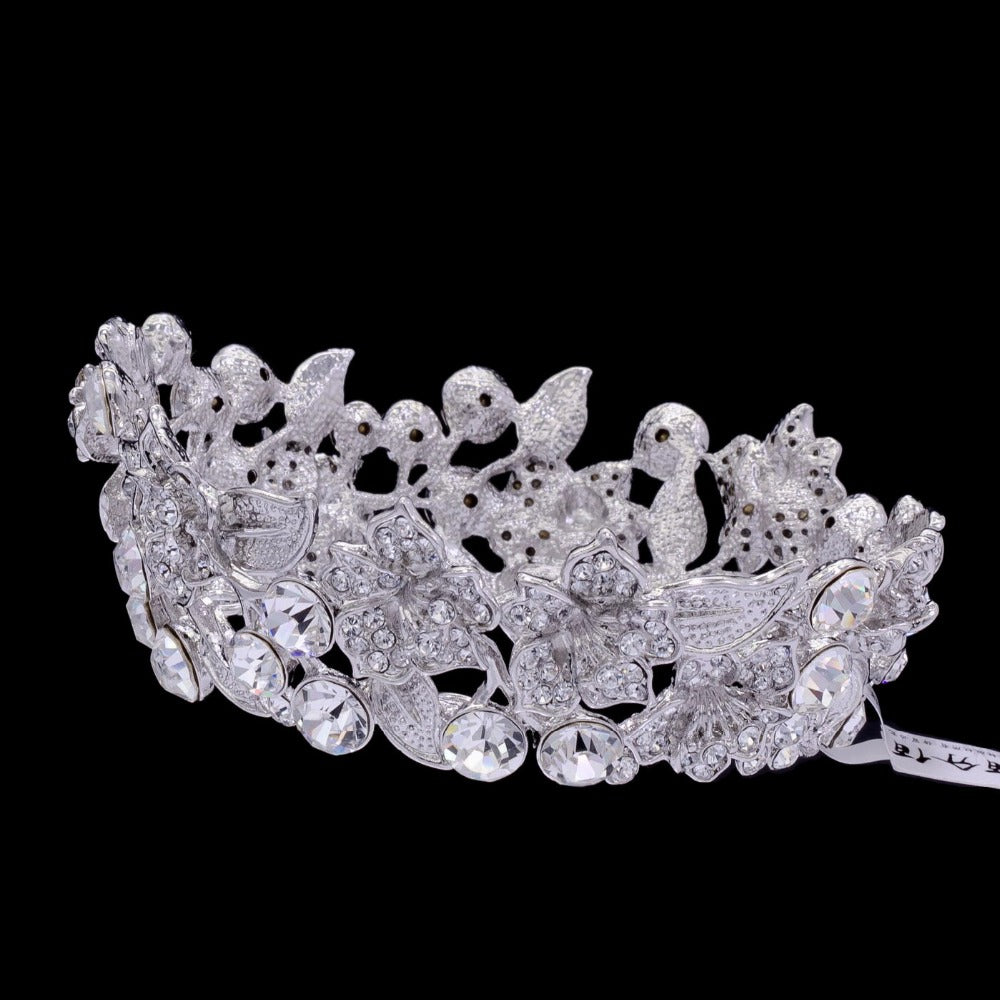 Exquisite Austrian Crystal Round Flower Tiaras Crown SHA8653A - sepbridals