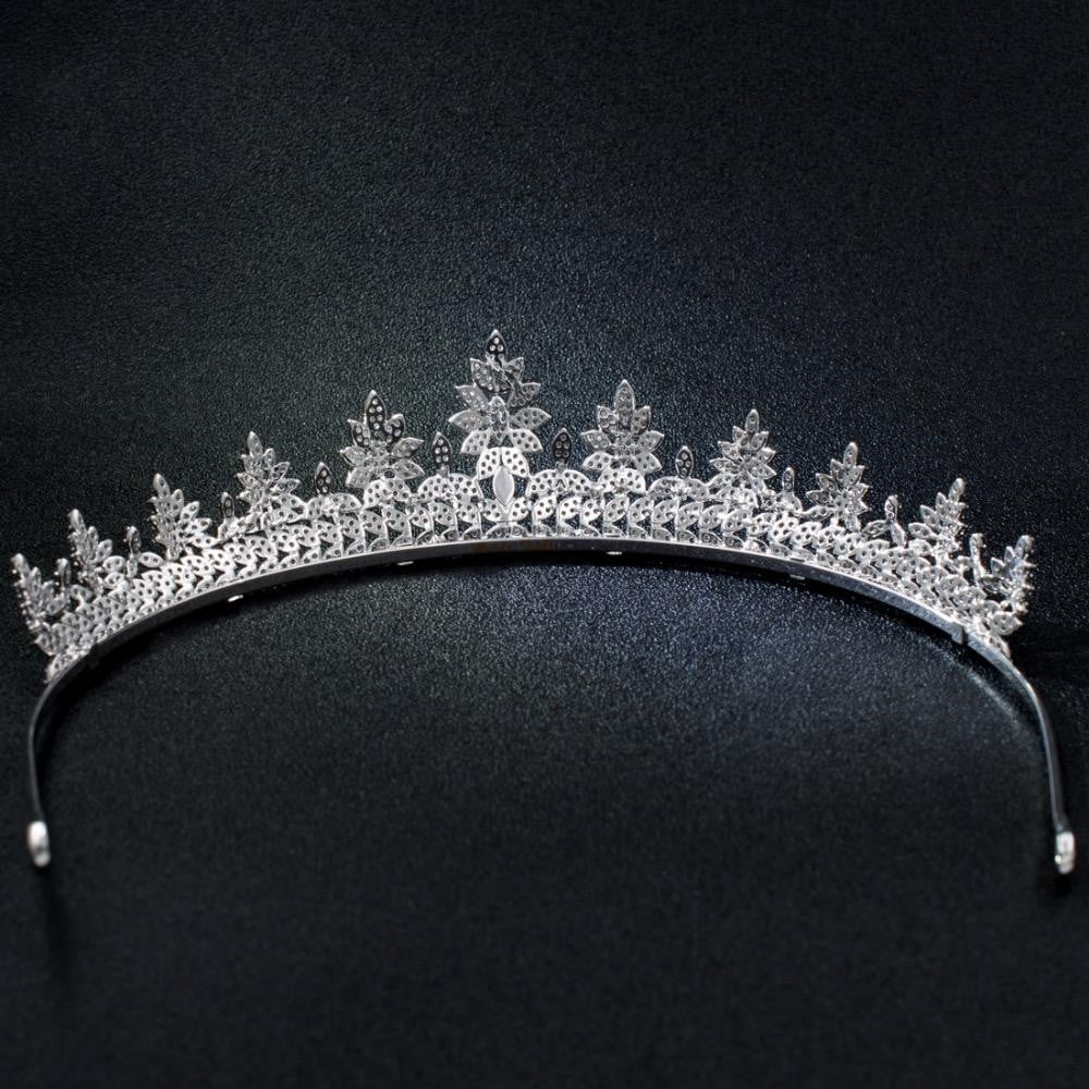 Cubic zircon wedding bridal tiara diadem hair jewelry  S90005T1 - sepbridals