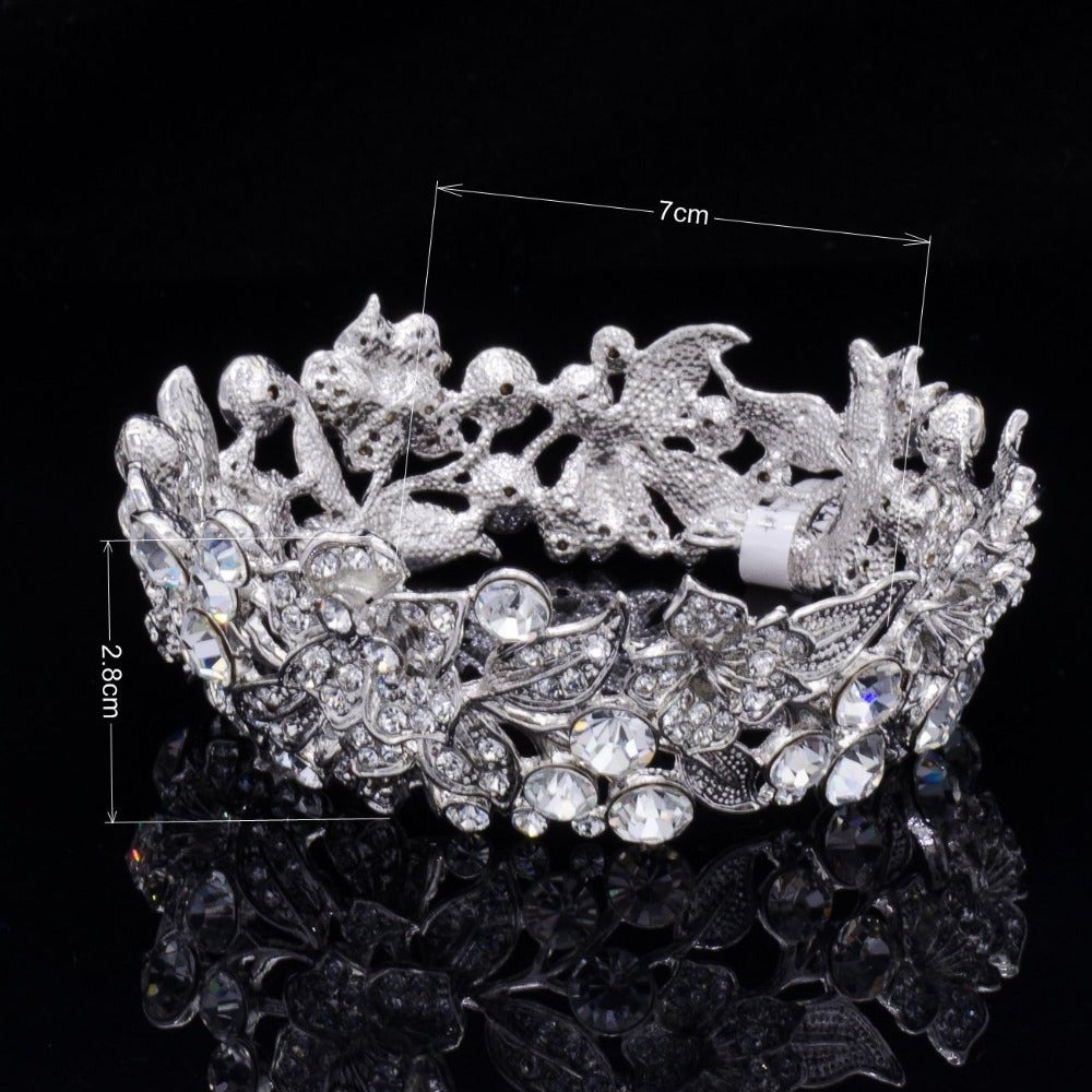 Exquisite Austrian Crystal Round Flower Tiaras Crown SHA8653A - sepbridals