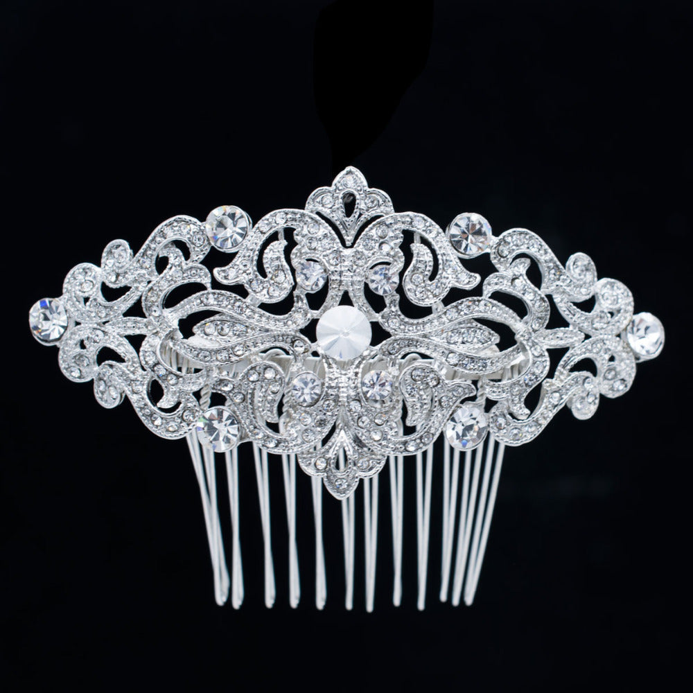 Popular Rhinestone Crystals Hair Side Comb for Bridal Wedding CO1456R - sepbridals