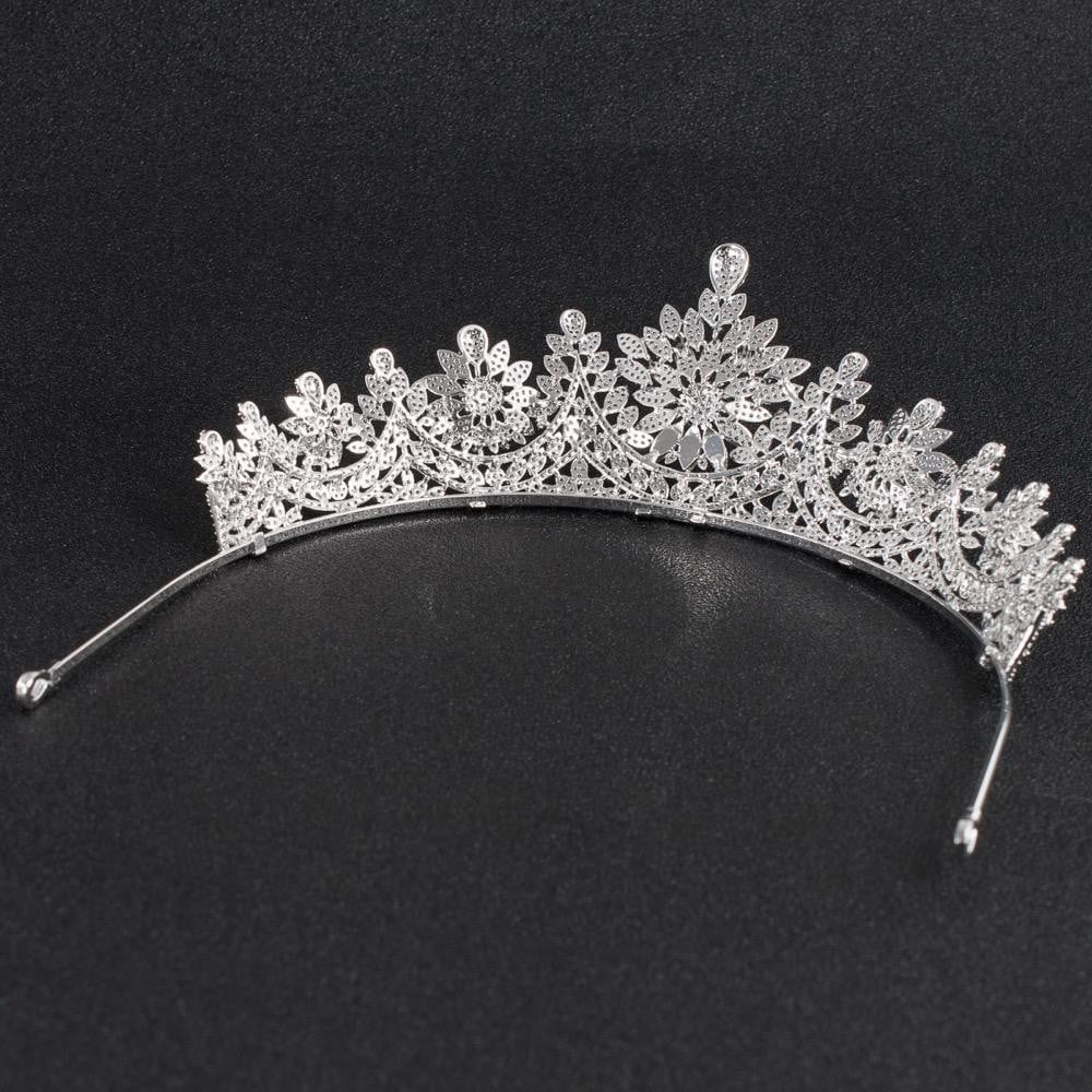 Cubic zirconia wedding bridal tiara diadem hair jewelry CH10131 - sepbridals